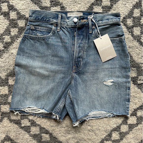 EVERLANE Way High Denim Shorts NWT - size 26 - Picture 1 of 3